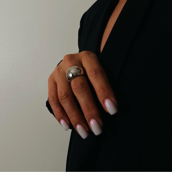 New Silver Chunky Ring Exaggerated Boho - Picture 3 of 8